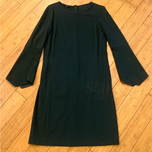 LAFAYETTE 148 New York Black PALOMA Bell Sleeve Punto Milano Shift Dress - Picture 8 of 12